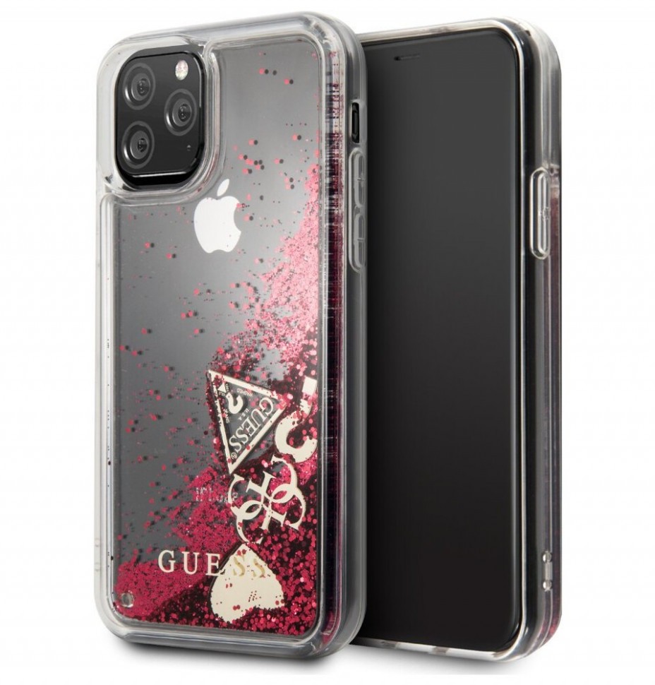 фото Чехол cg mobile guess liquid glitter iphone 11 pro красный