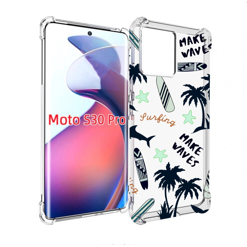 

Чехол MyPads пляжная-тематика для Motorola Moto S30 Pro, Прозрачный, Tocco