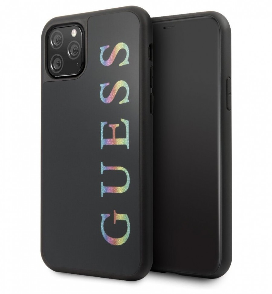 фото Чехол cg mobile guess iridescent glitter guess logo iphone 11 pro черный