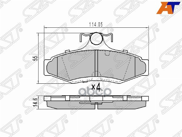 Колодки Тормозные Зад Ssangyong Korando 96-07Musso 93- Sat арт ST-96391892 1333₽