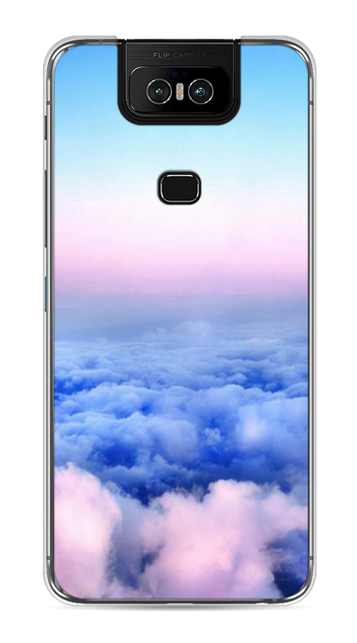 

Чехол Awog на Asus Zenfone 6 ZS630KL "Облака", Голубой;розовый, 43950-4