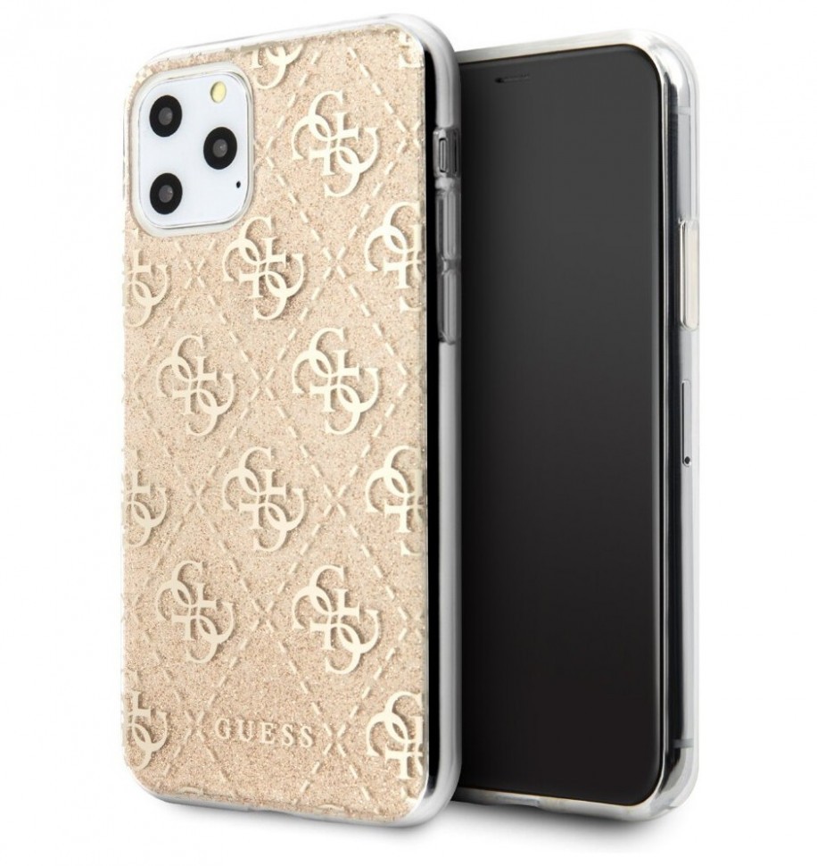 фото Чехол cg mobile guess 4g collection iphone 11 pro блестящий золотой