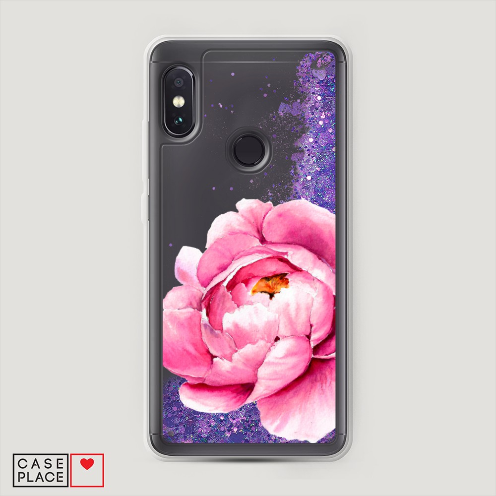 

Жидкий чехол с блестками "Прекрасный пион" на Xiaomi Redmi Note 5, 32792-1