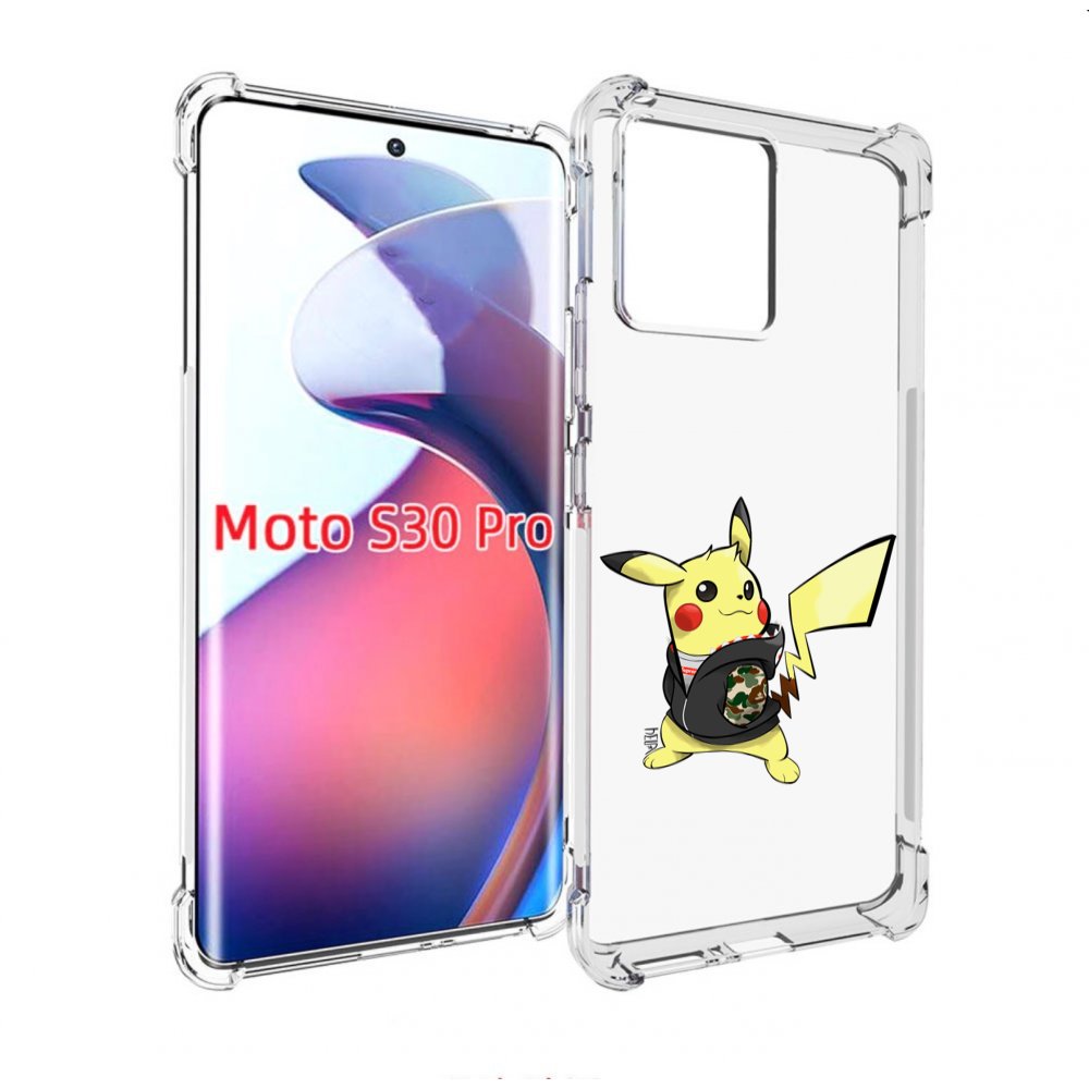 

Чехол MyPads пикачу для Motorola Moto S30 Pro, Прозрачный, Tocco