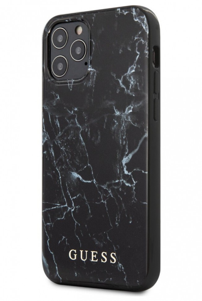 фото Чехол cg mobile guess marble design iphone 12/12 pro черный