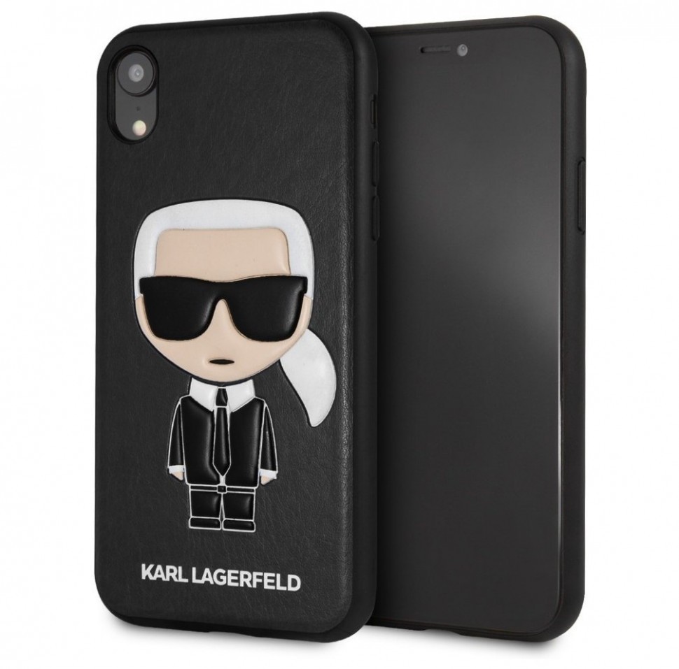 фото Чехол cg mobile karl lagerfeld leather iconic karl iphone xr черный