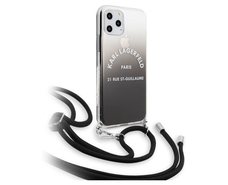 фото Чехол cg mobile karl lagerfeld cord collection с ремешком iphone 11 pro черный