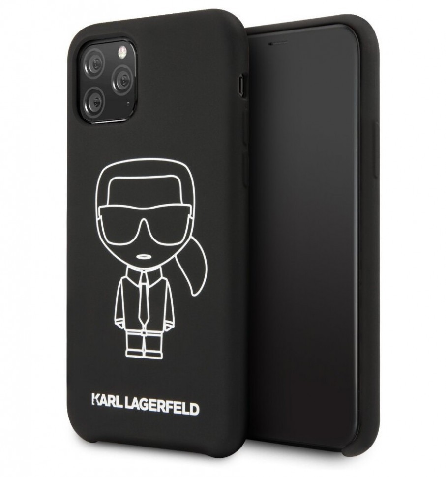 

Чехол CG Mobile Karl Lagerfeld Liquid silicone Ikonik iPhone 11 Pro Черный/Белый