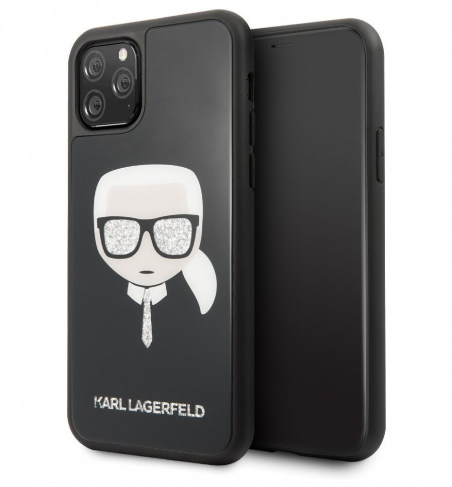 фото Чехол cg mobile karl lagerfeld double layer glass iphone 11 pro черный