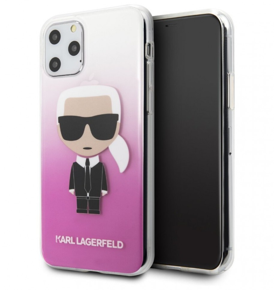 фото Чехол cg mobile karl lagerfeld tpu/pc collection karl iconik iphone 11 pro розовый