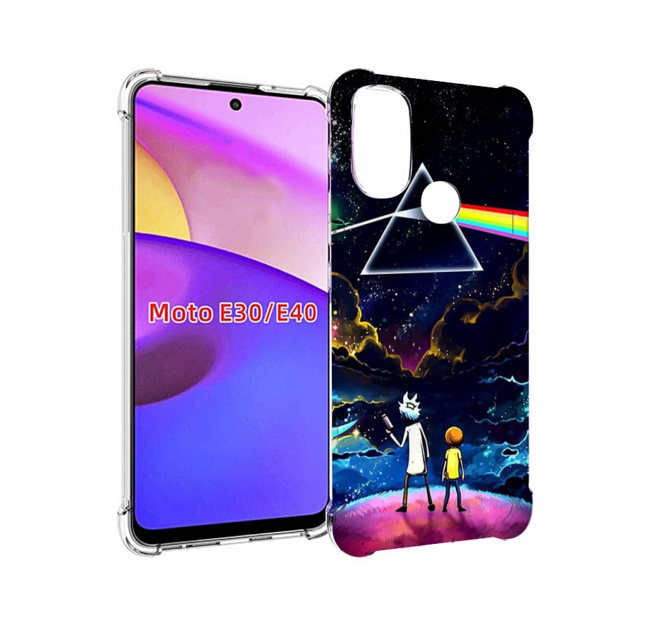 

Чехол бампер MyPads рик и морти в космосе для Motorola Moto E30., Прозрачный, Tocco