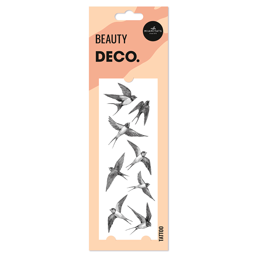Татуировка для тела DECO WATERCOLOR STORY by MIAMITATS переводная (Swallows) вышиваем крестиком baby дизайны марии диас милые схемы для вышивки диас м