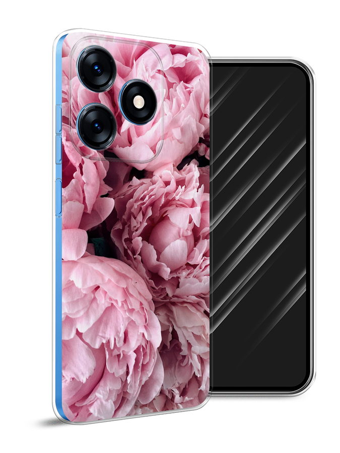 

Чехол Awog на Tecno Spark 10 "Нежные пионы", Розовый;черный;белый, 303550-8
