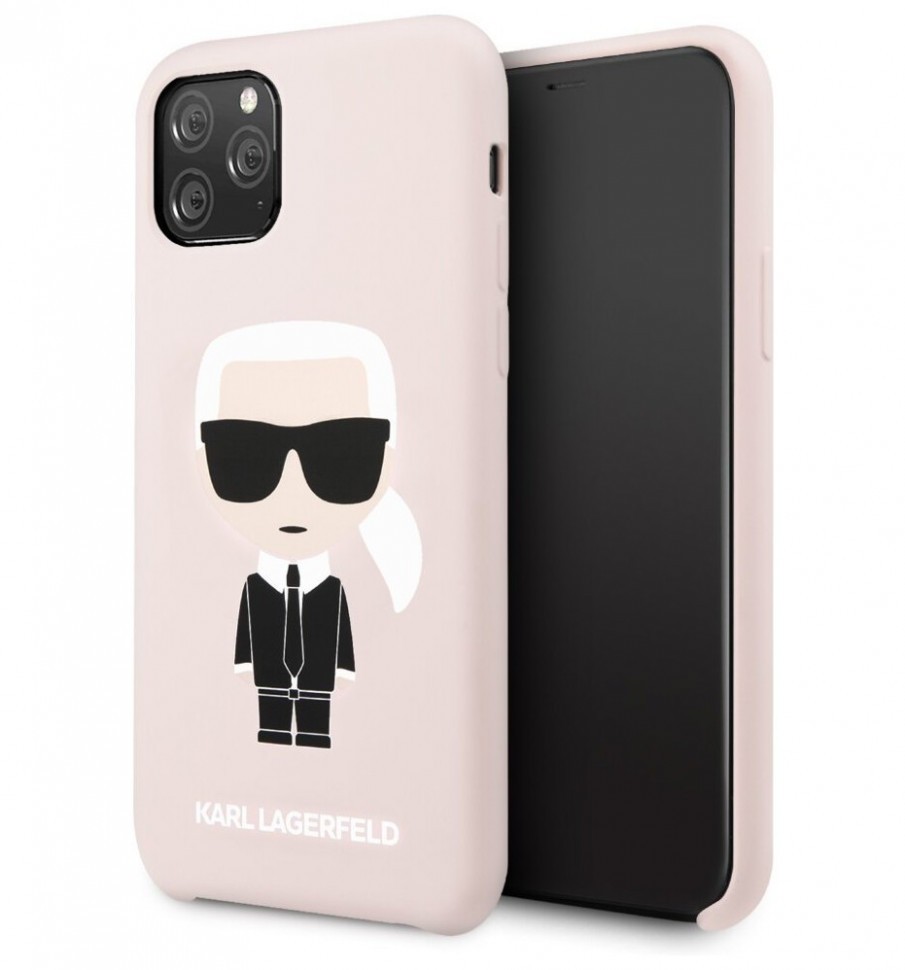 фото Чехол cg mobile karl lagerfeld liquid silicone iconic karl iphone 11 pro розовый