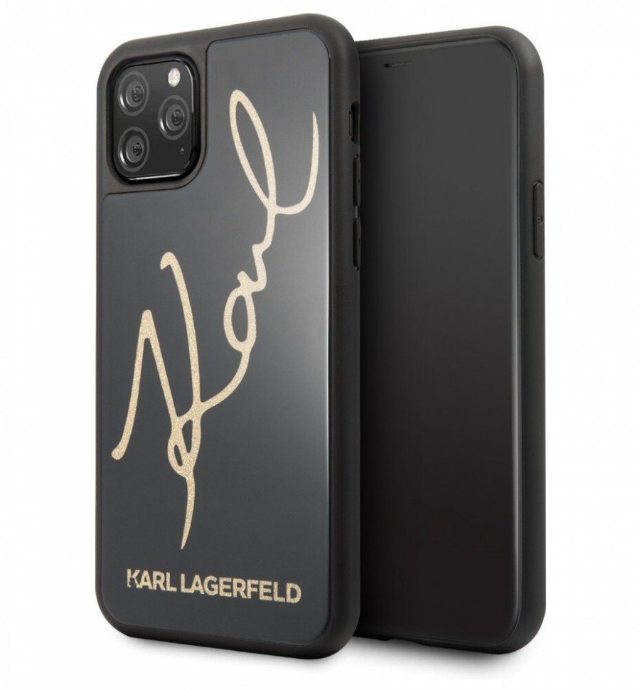 фото Чехол cg mobile karl lagerfeld double layer karl signature glass iphone 11 pro черный