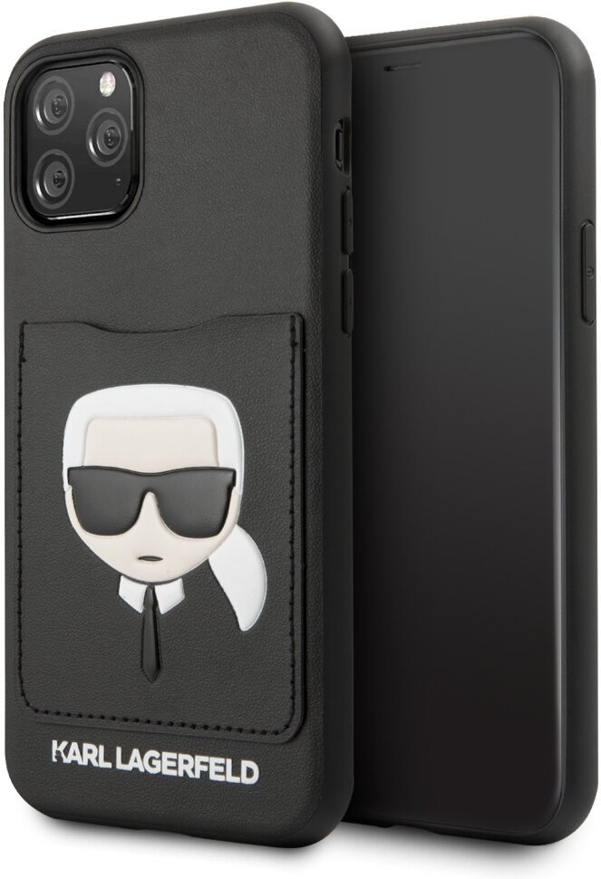 фото Чехол cg mobile karl lagerfeld leather with cardslot iphone 11 pro черный