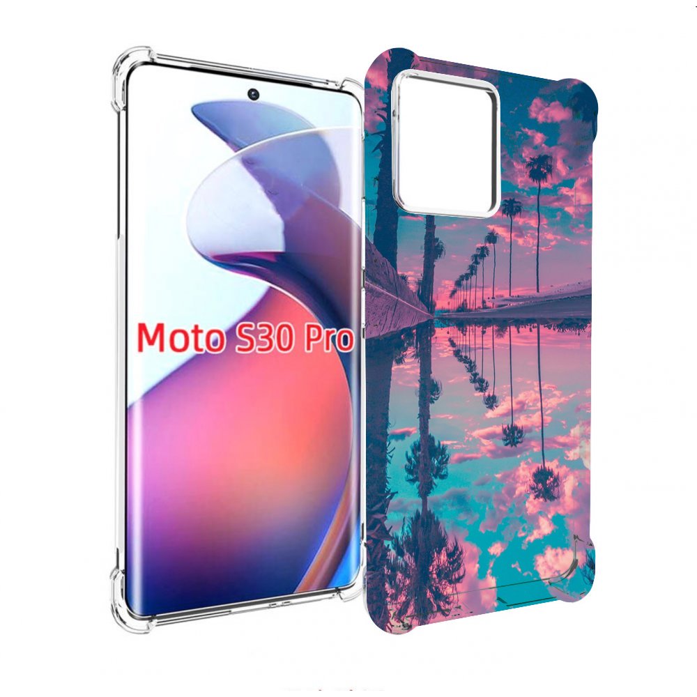 

Чехол MyPads отражение-пальм для Motorola Moto S30 Pro, Прозрачный, Tocco