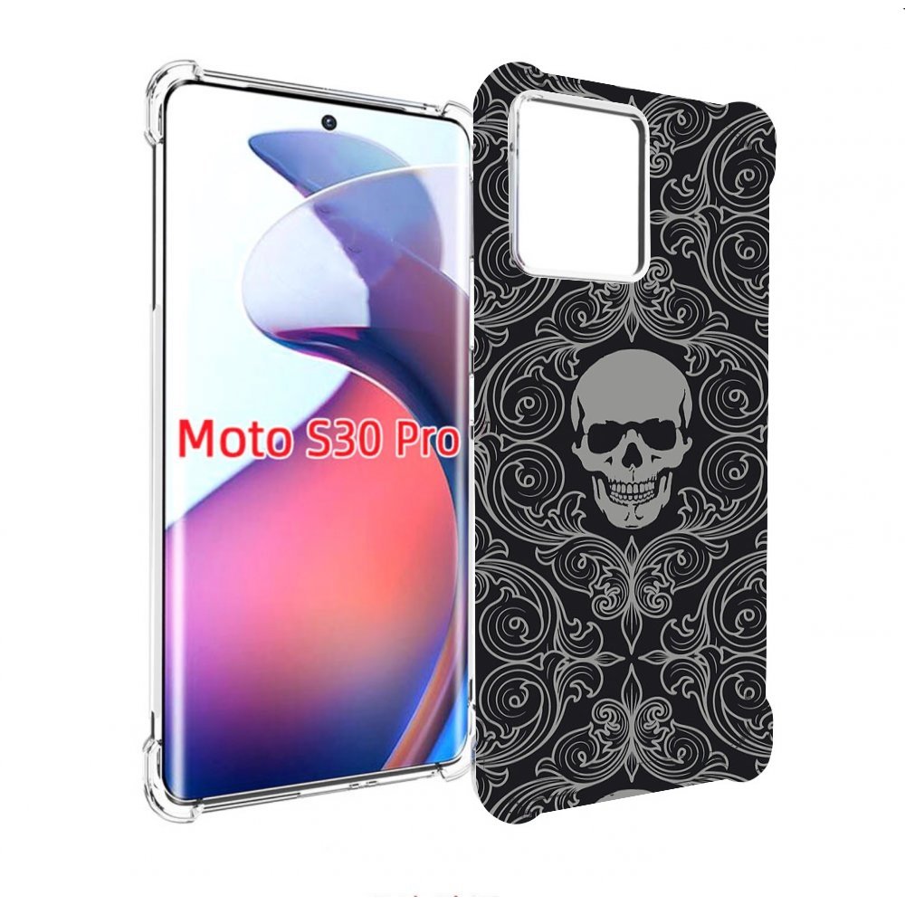 

Чехол MyPads орнамент-черепов для Motorola Moto S30 Pro, Прозрачный, Tocco