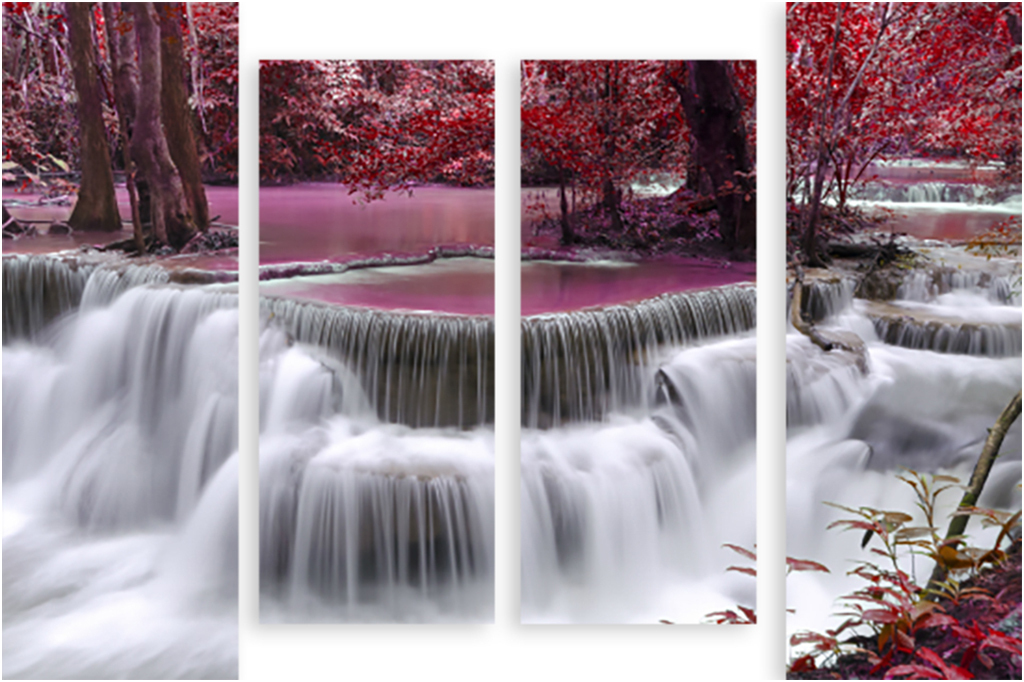 

Картина модульная на холсте Модулка Каскад 120x86 см, 444