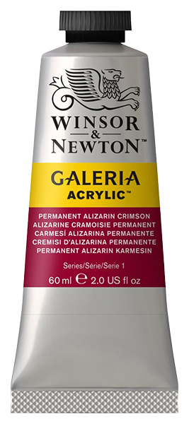 

Краска акриловая Winsor&Newton Galeria 60 мл перманентный малиновый ализарин, Розовый