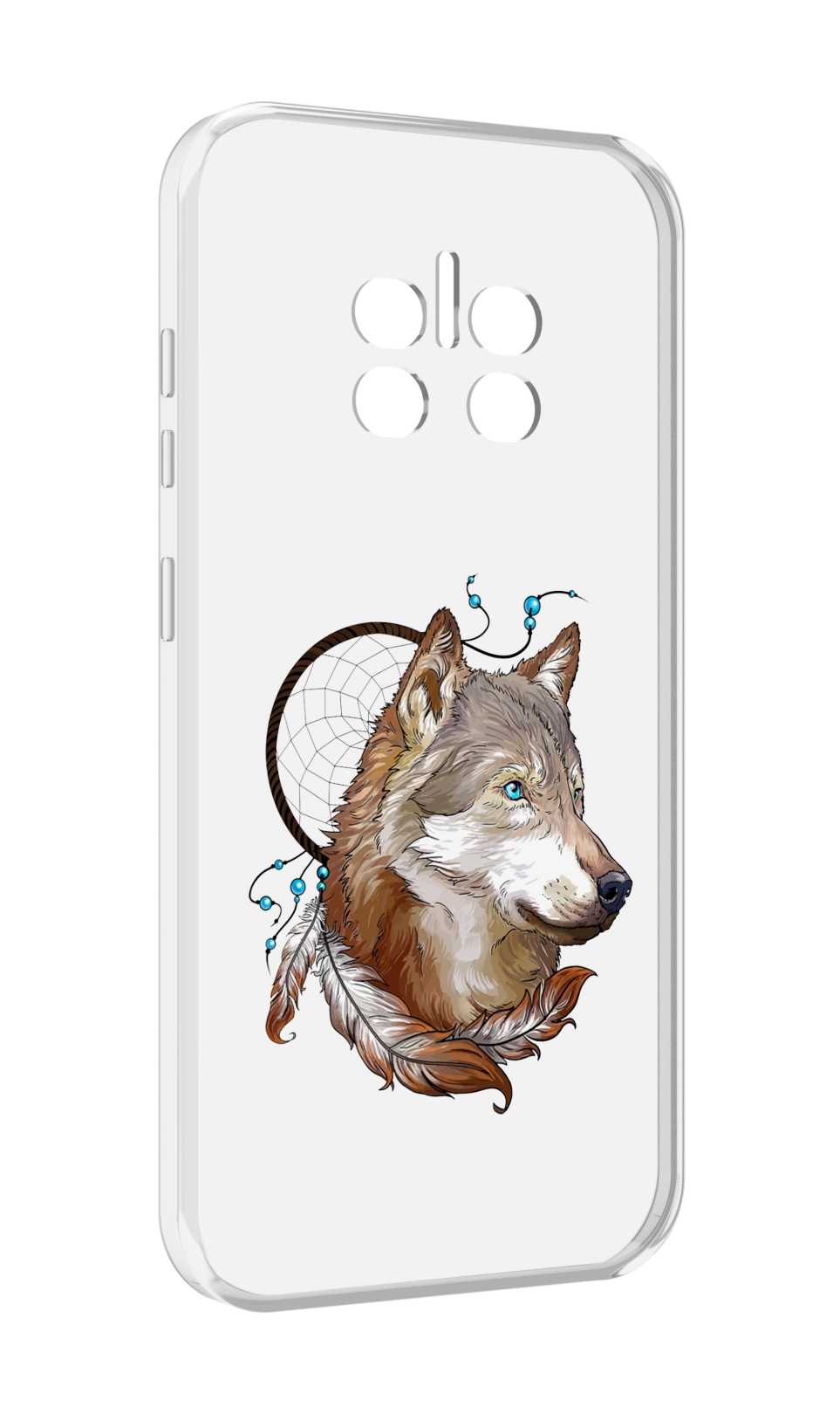 

Чехол MyPads волк и ловец снов для Doogee V11, Прозрачный, Tocco