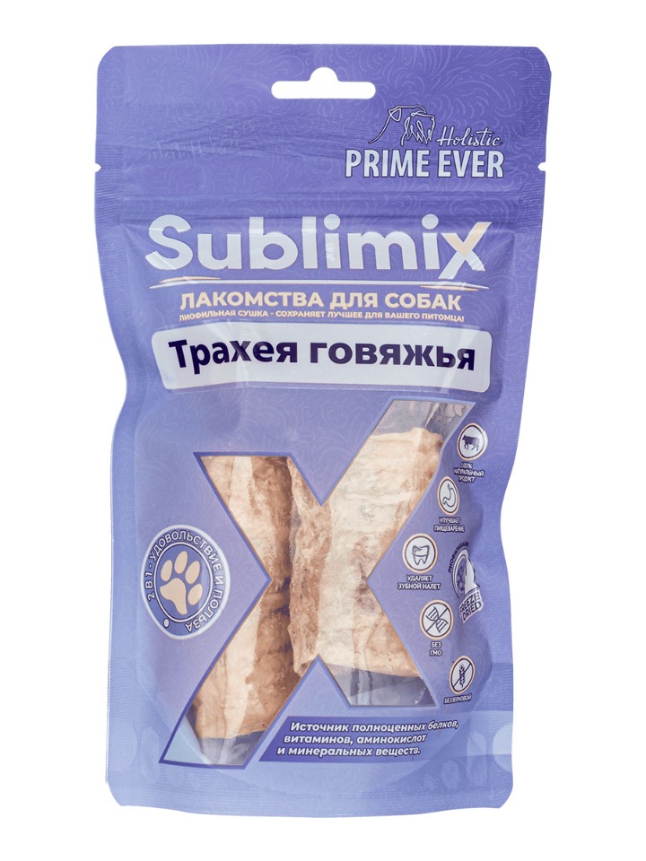 фото Лакомство для собак prime ever, трахея, говядина, 100 г, 2 шт.