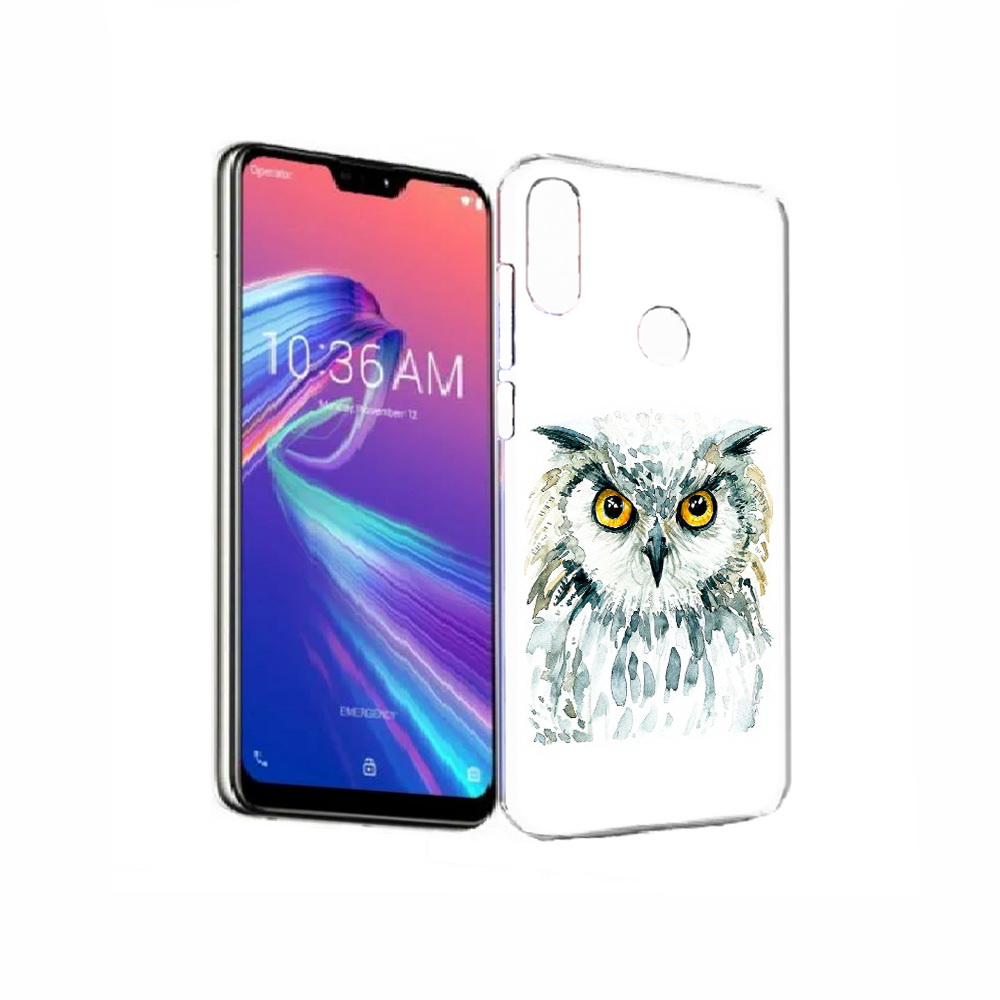 

Чехол MyPads Tocco для Asus ZenFone Max Pro (M2) (ZB631KL) Серьезная сова, Прозрачный, Tocco