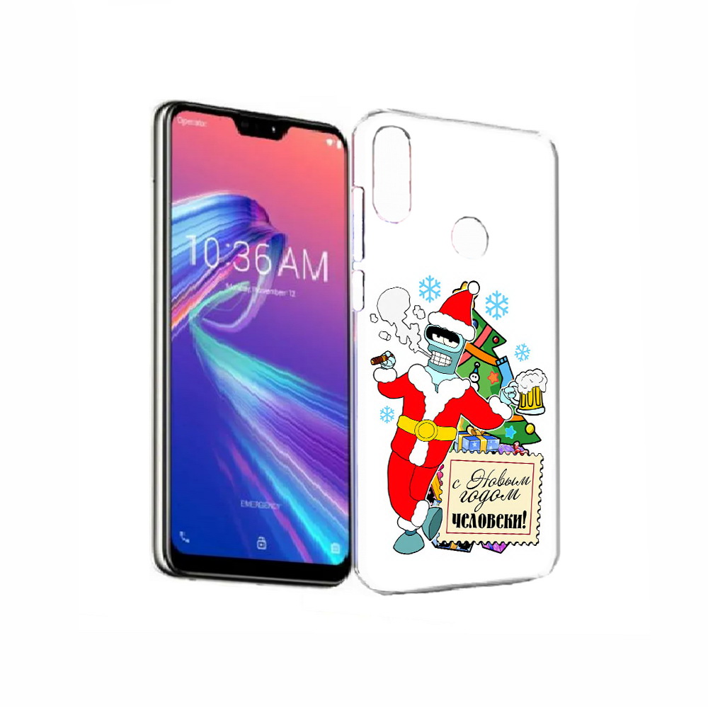 

Чехол MyPads Tocco для Asus ZenFone Max Pro (M2) (ZB631KL) С новым годом человеки, Прозрачный, Tocco