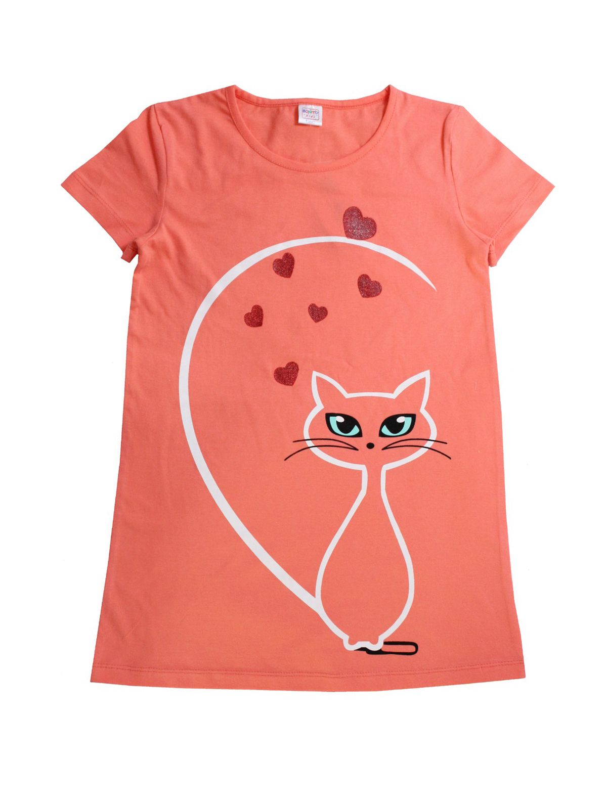 

Ночная сорочка для девочек Bonito kids цв. коралловый р.134 6515-01, 6515-01