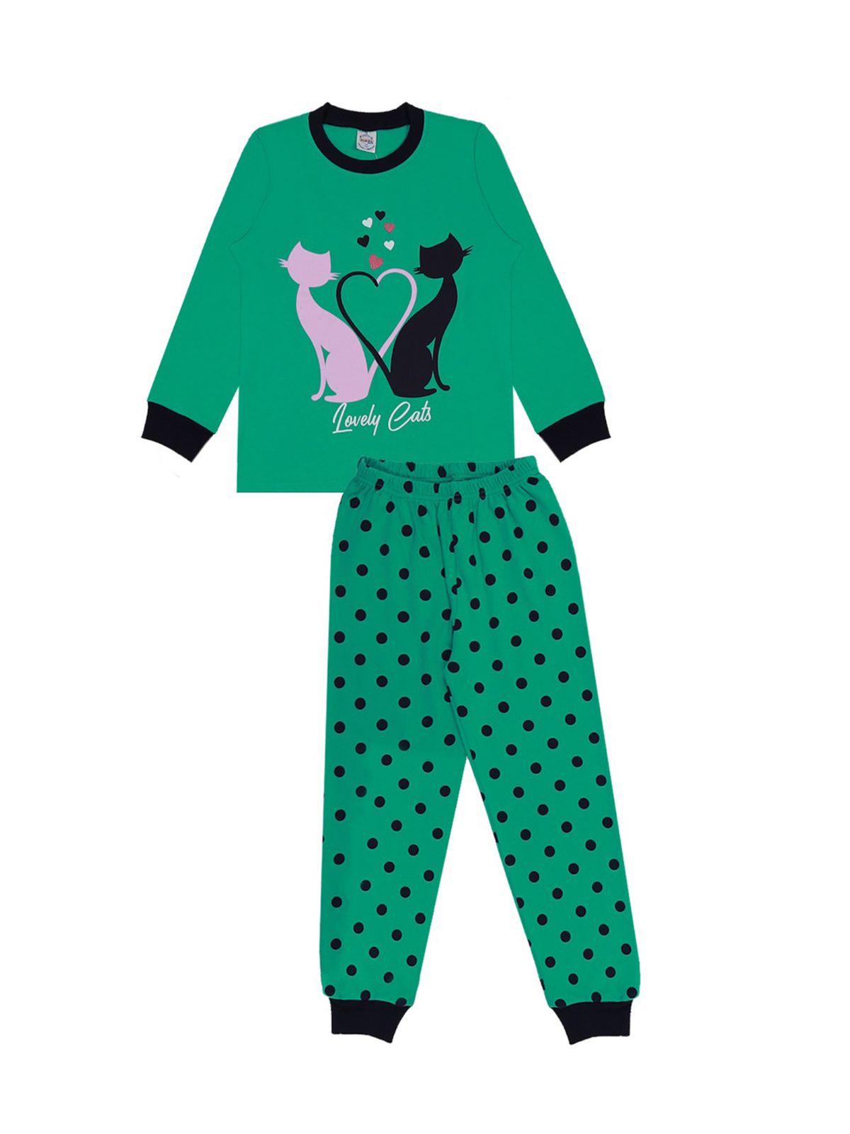 

Пижама для девочек Bonito kids цв. ментоловый р.134 6537-01, 6537-01