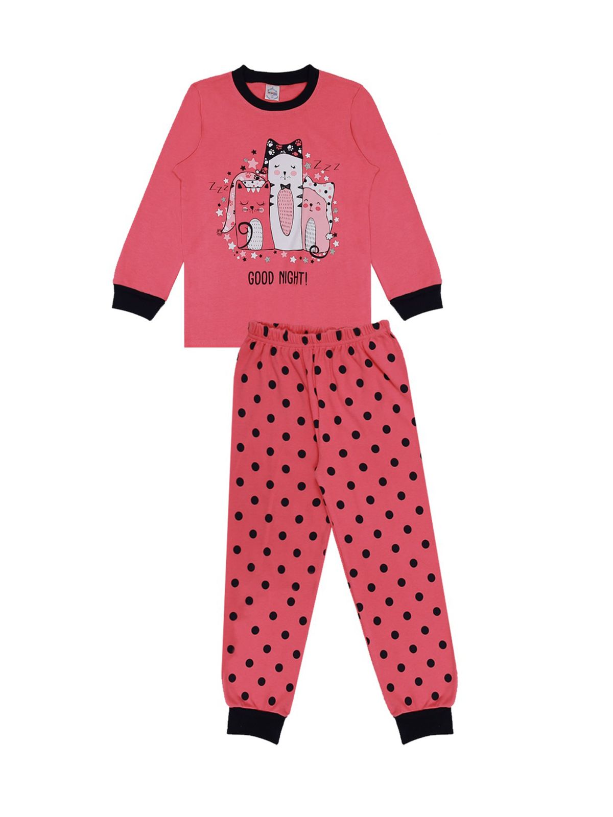 

Пижама для девочек Bonito kids цв. арбузный р.128 6534-01, 6534-01