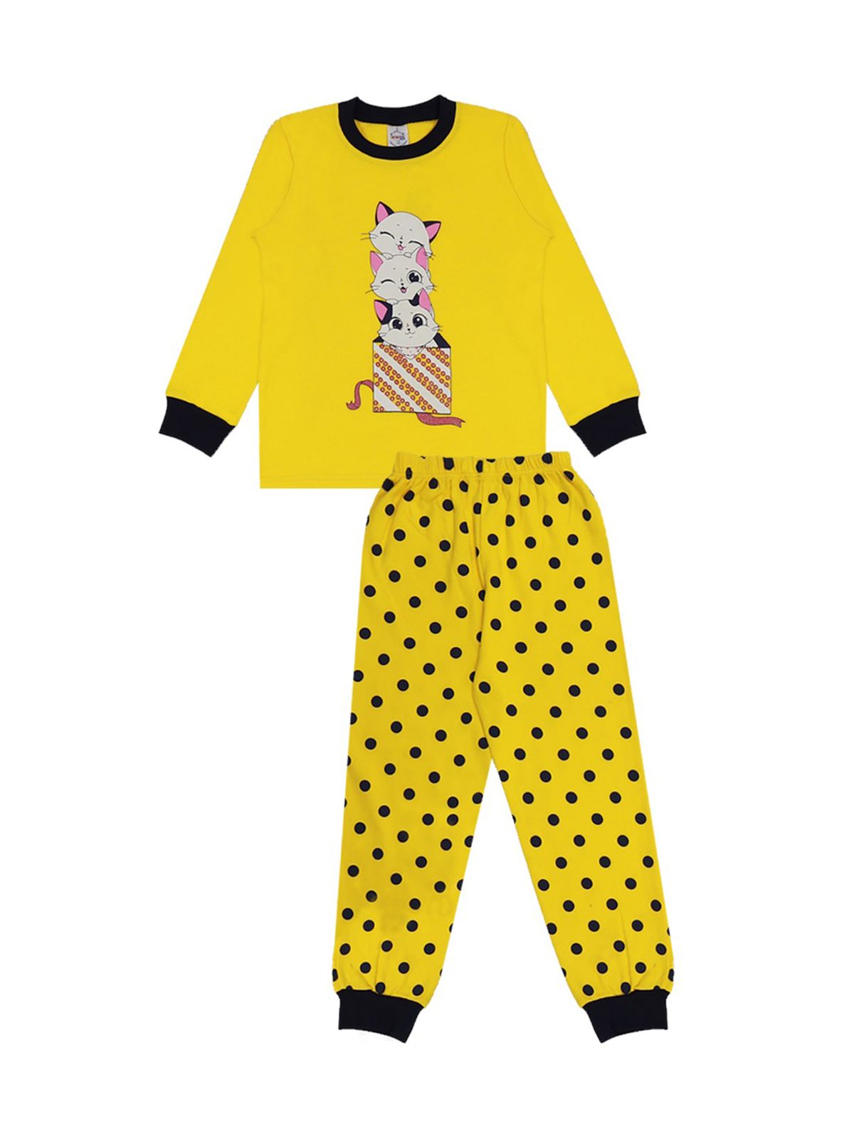 

Пижама для девочек Bonito kids цв. желтый р.134 6536-01, 6536-01