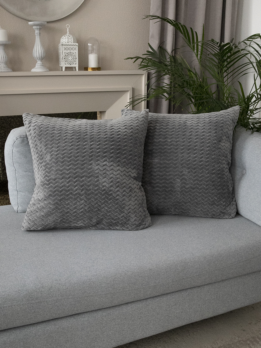 Наволочки декоративные Tessolo Home 50х50 2 шт Волна графит 905₽