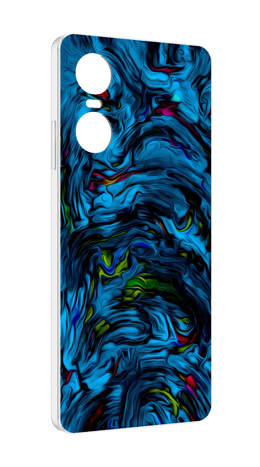 

Чехол MyPads голубая краска в темноте для Tecno Pop 6 Pro, Прозрачный, Tocco
