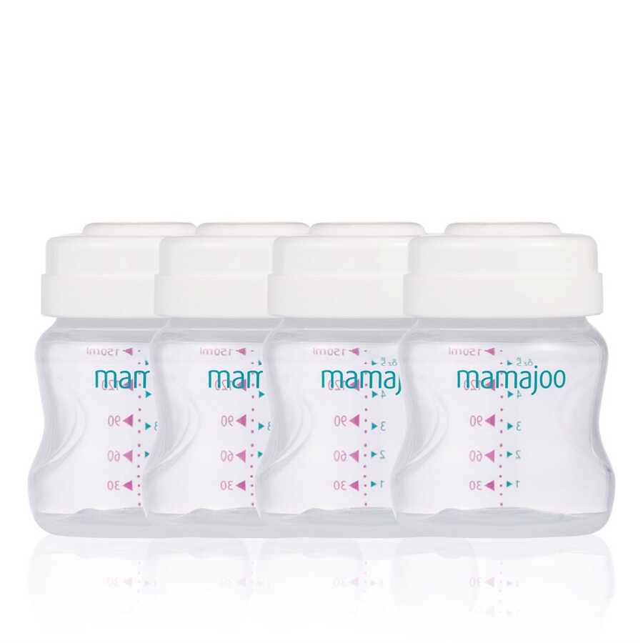 Контейнеры Mamajoo для хранения грудного молока 4x150 мл накладки mamajoo на соски для грудного вскармливания 2 шт