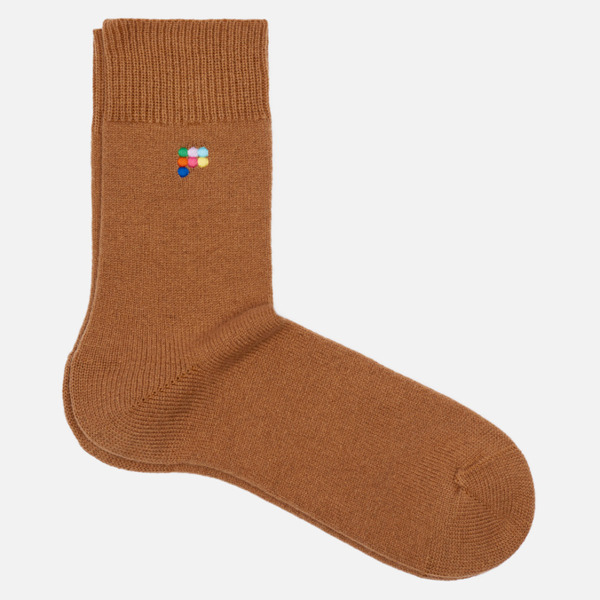 

Носки унисекс PANGAIA Recycled Cashmere коричневые 41-45, Recycled Cashmere