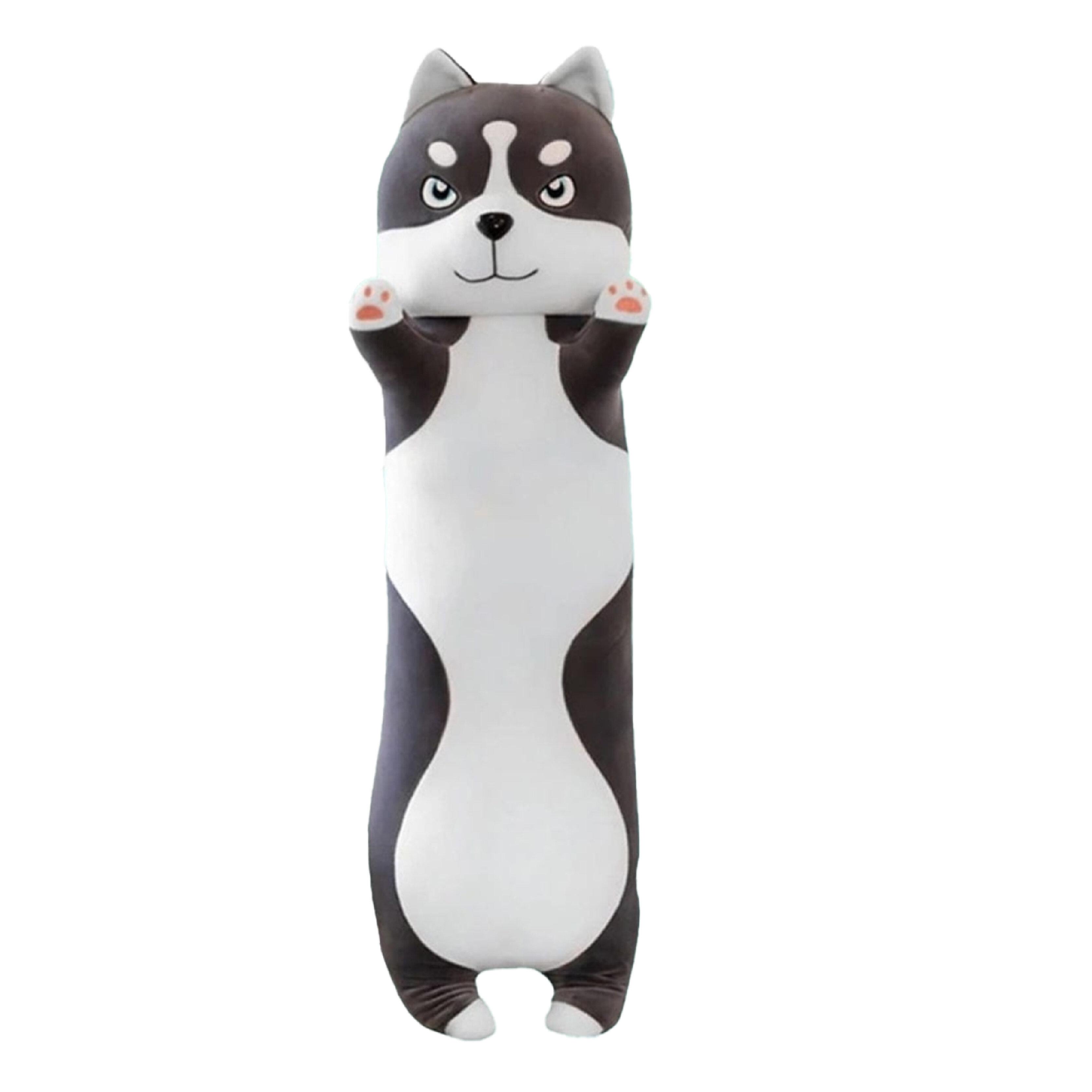 Мягкая игрушка La-LaLand Хаски-батон, серый, 90 см мягкая игрушка кот батон серый 50 см