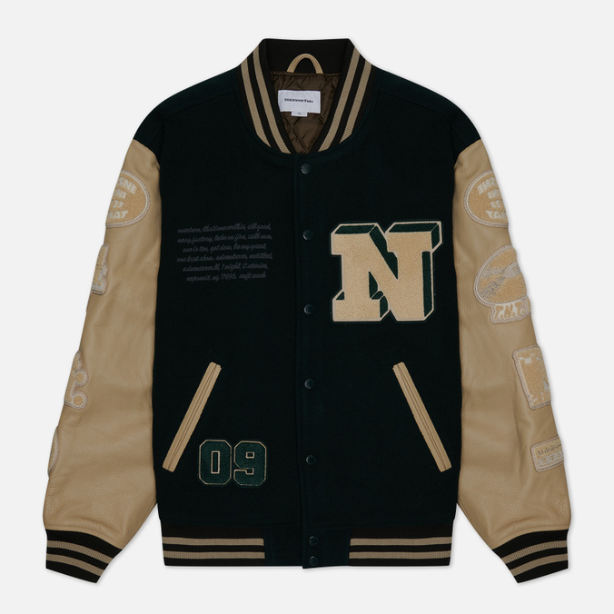 

Бомбер мужской thisisneverthat Records Varsity зеленый L, Records Varsity