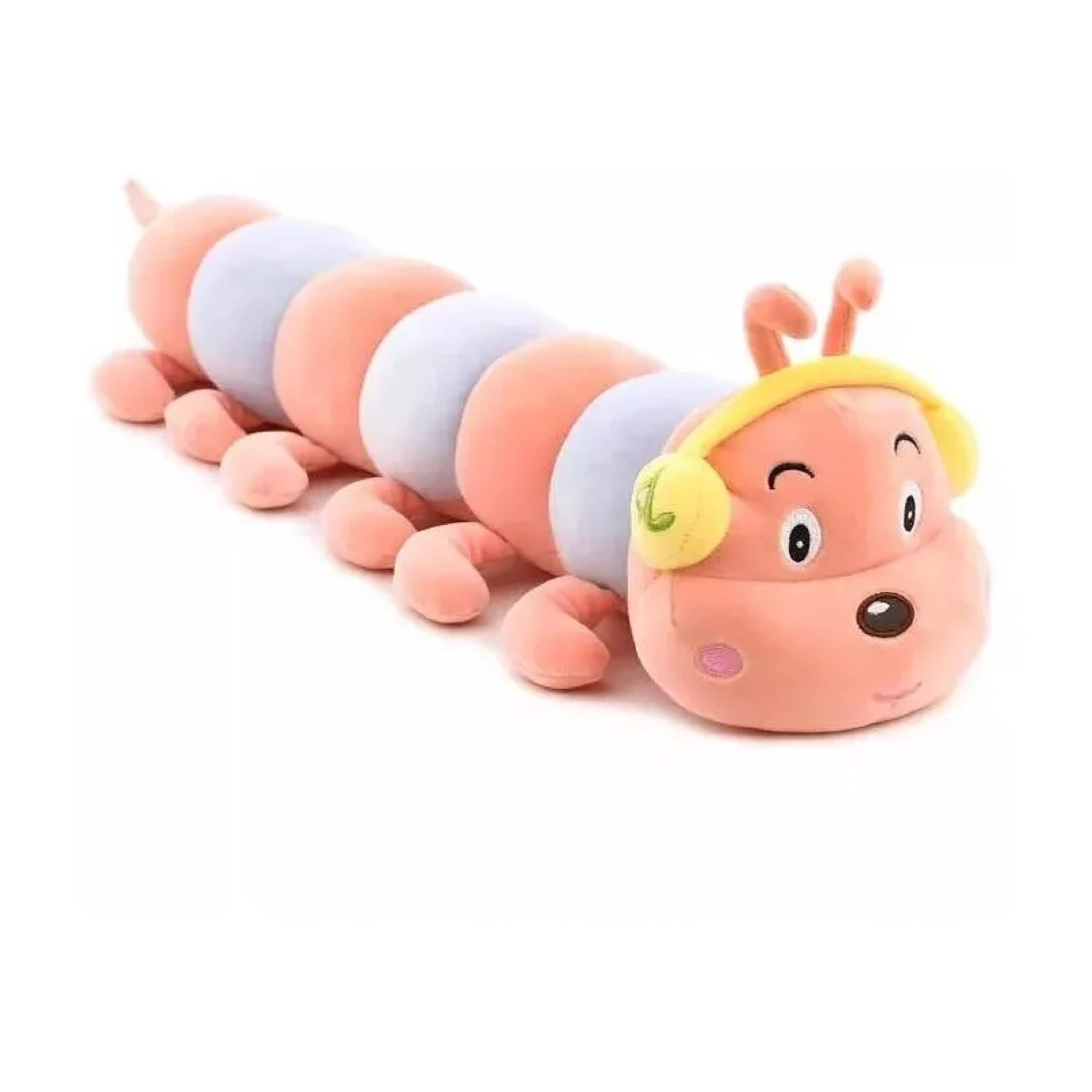 Мягкая игрушка La-LaLand Гусеница, розовый, 80 см игрушка подвес happy snailвесёлая гусеница камилла