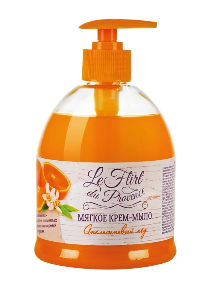 Крем-мыло жидкое Le Flirt Du Provence Апельсиновый Мед 520 мл.