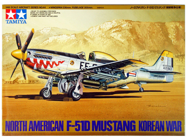 

Сборная модель 61044 Tamiya 1/48 North American F-51D Mustang Korean War