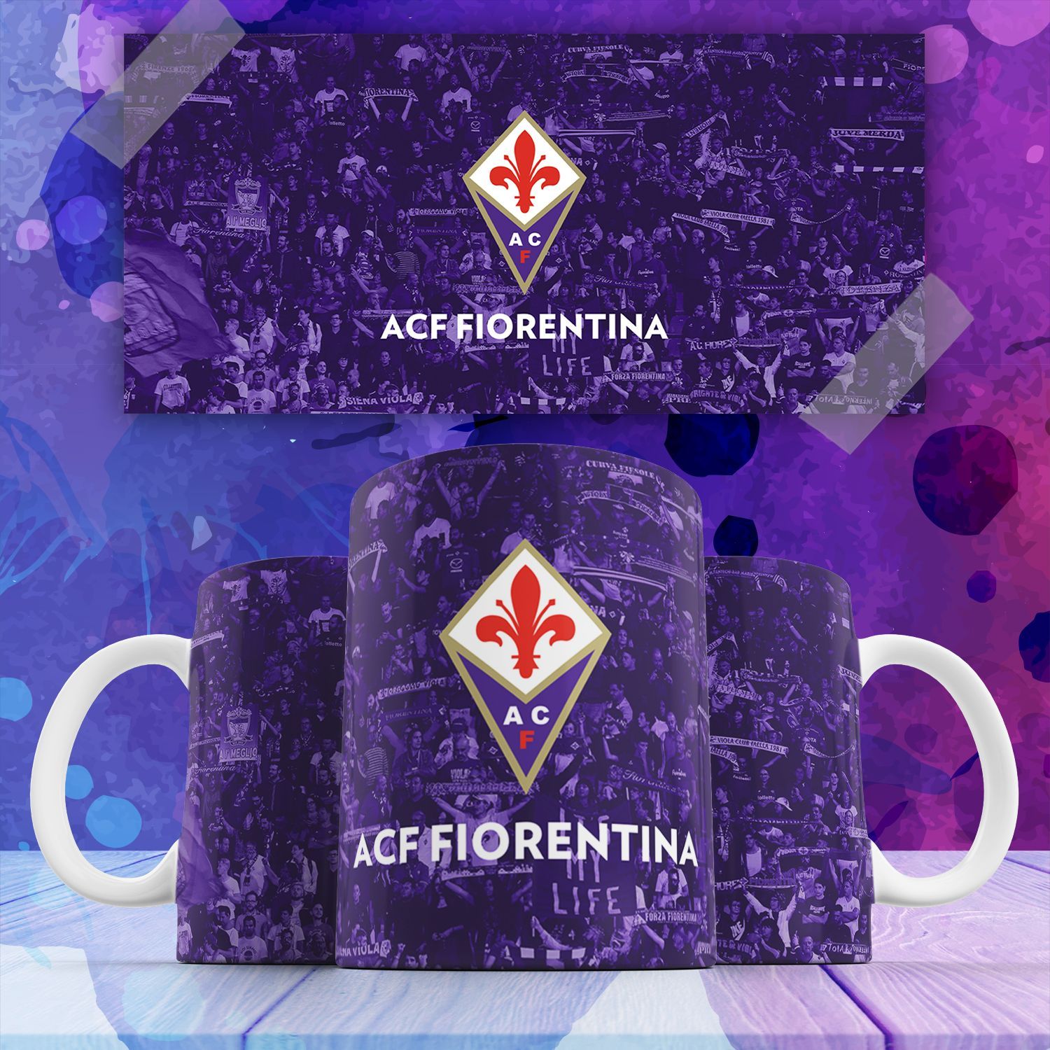 

Кружка с принтом Фиорентина ACF Fiorentina футбольный спортивный клуб, Кружка фк Фиорентина ACF Fiorentina футбольный спортивный клуб , на подарок с принтом 330 мл