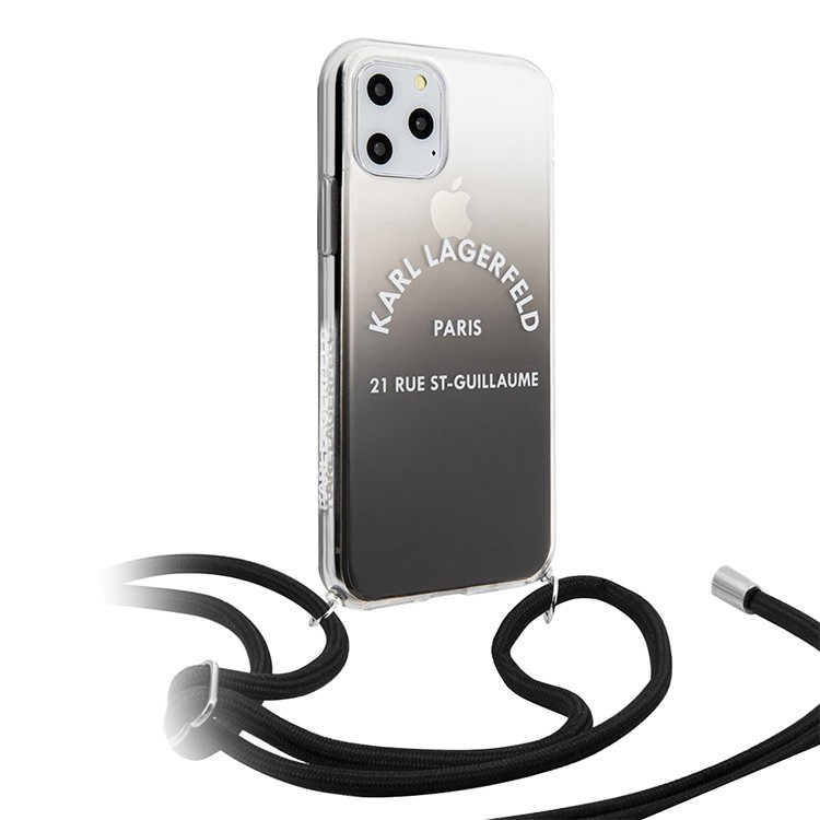 фото Чехол cg mobile karl lagerfeld cord collection с ремешком iphone 11 pro max черный