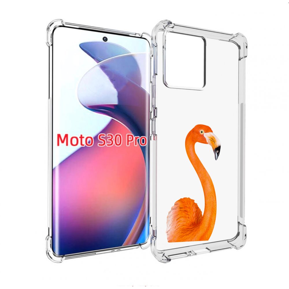 

Чехол MyPads оранжевый-фламинго для Motorola Moto S30 Pro, Прозрачный, Tocco