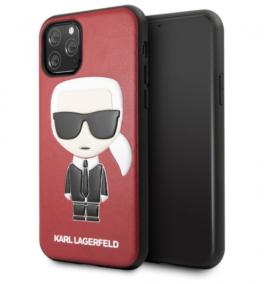 фото Чехол cg mobile karl lagerfeld leather iconik karl iphone 11 pro красный