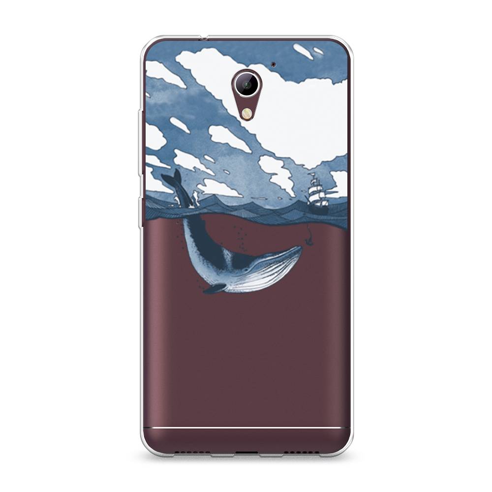 

Чехол на ZTE Blade A510 "Большой кит", Синий, 130150-1