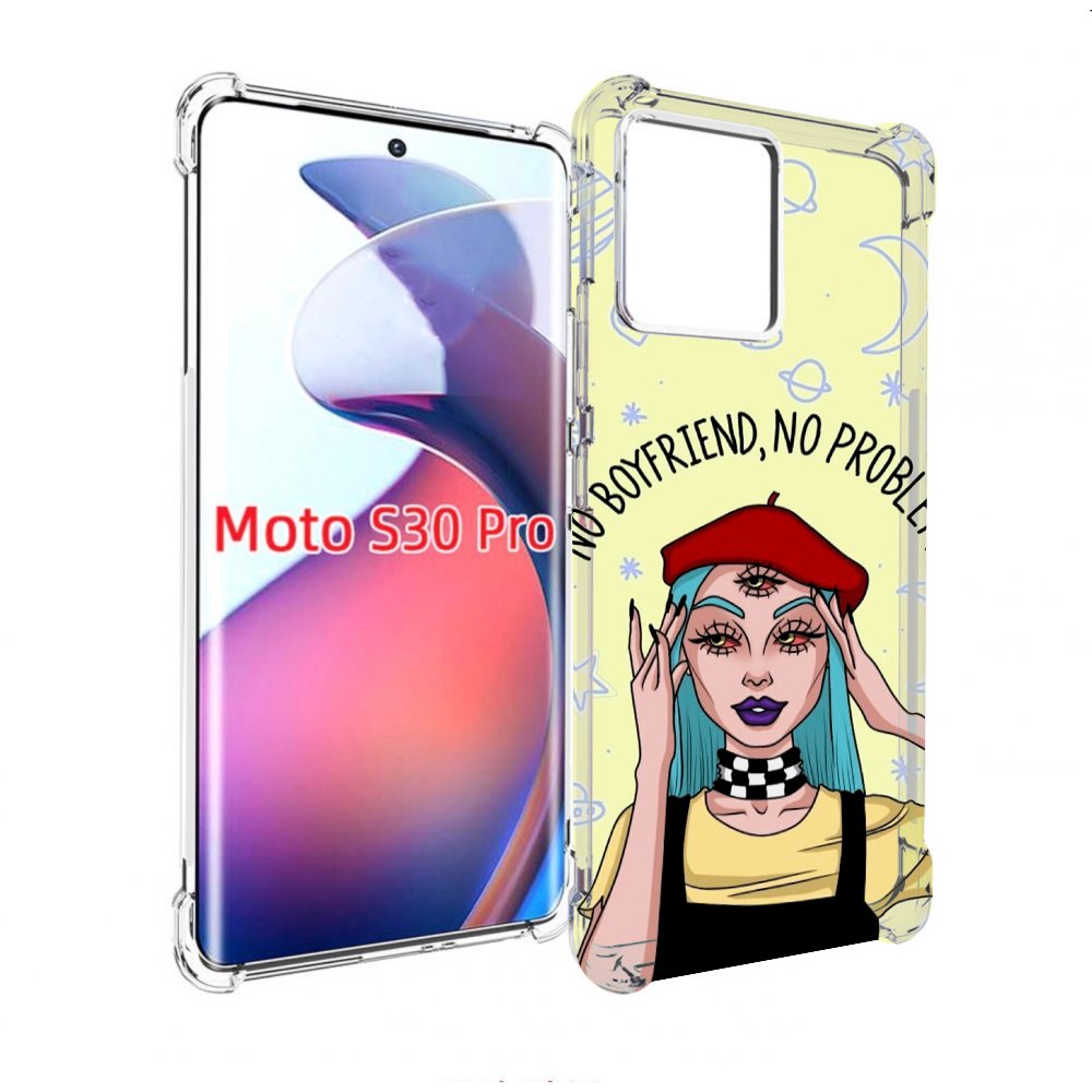 

Чехол MyPads нет-проблем-нет-мужчин женский для Motorola Moto S30 Pro, Прозрачный, Tocco