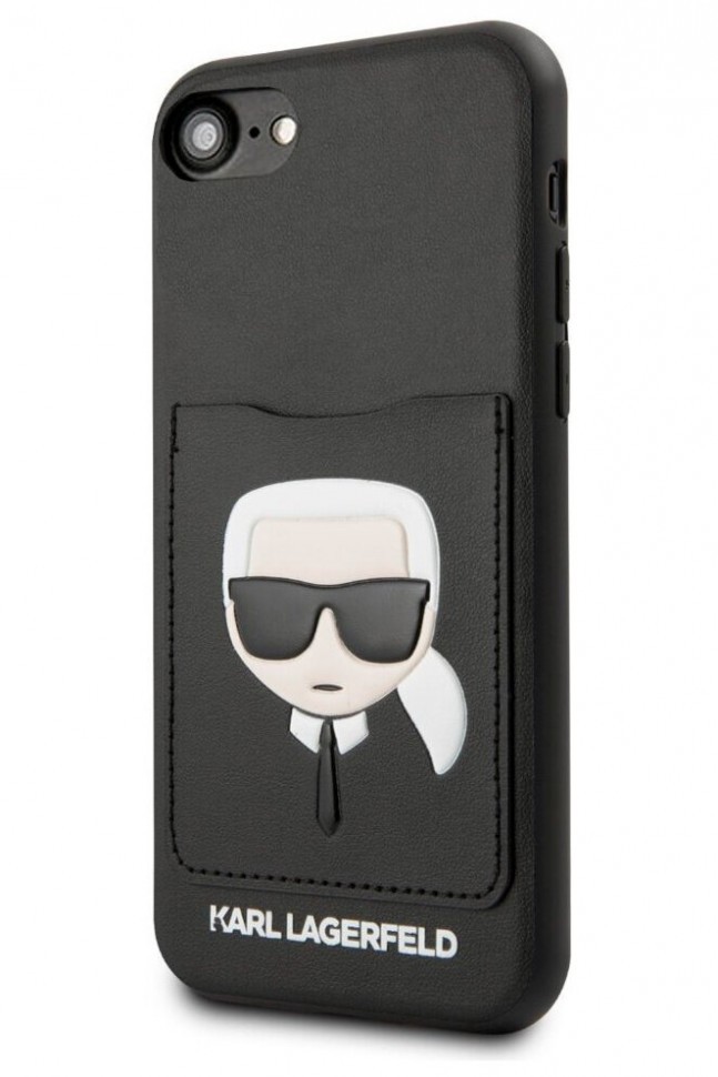 фото Чехол cg mobile karl lagerfeld leather with cardslot iphone se 2020/8/7 черный