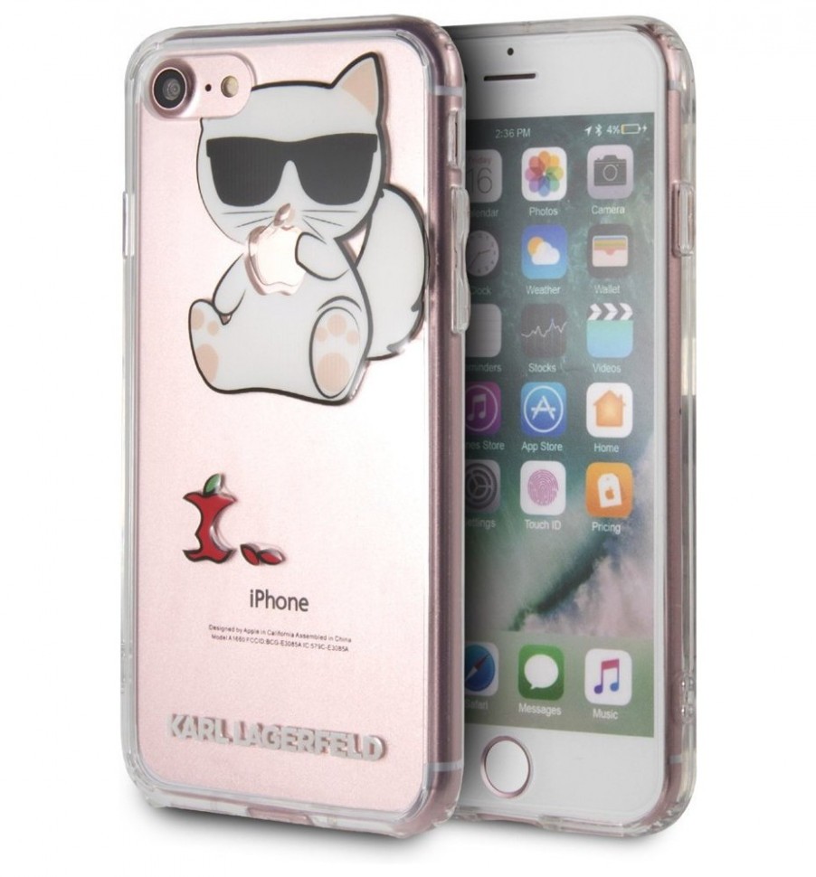 фото Чехол cg mobile karl lagerfeld collection choupette apple iphone 7/8/se 2020 прозрачный