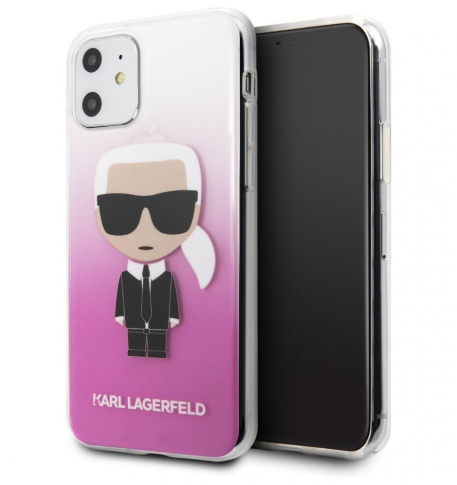 фото Чехол cg mobile karl lagerfeld tpu/pc collection karl iconik iphone 11 розовый